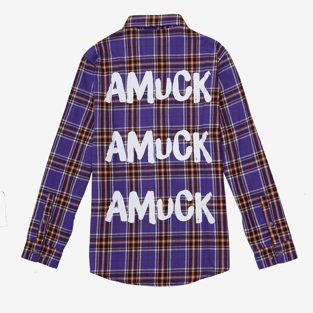 Plaid Shirt with Amuck Print